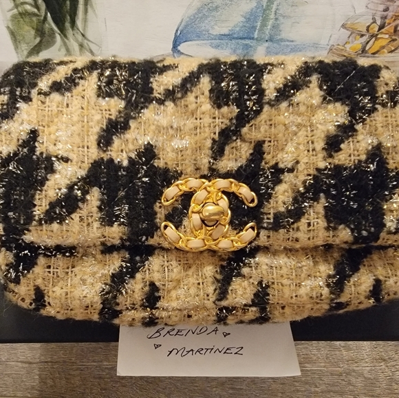 Chanel 19K Tweed Houndstooth Bum Bag/Belt Bag/Shoulder Bag - Picture 6 of 14